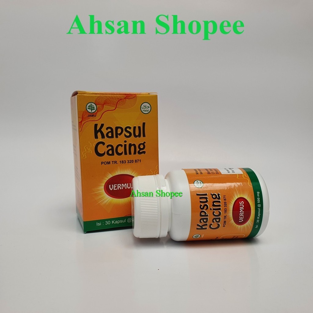 Vermus Kapsul Cacing Isi 30 Kapsul / Kapsul Cacing / Obat Tipes  / Kapsul Penurun Demam / Jamu Penur
