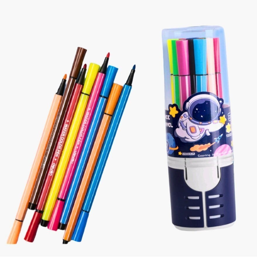 

SPIDOL WARNA WARNI 1 SET HEXAGONAL WATER COLOR MARKER PEN STABILO PASTEL | SPIDOL GAMBAR WARNA 1 PAKET 12 WARNA