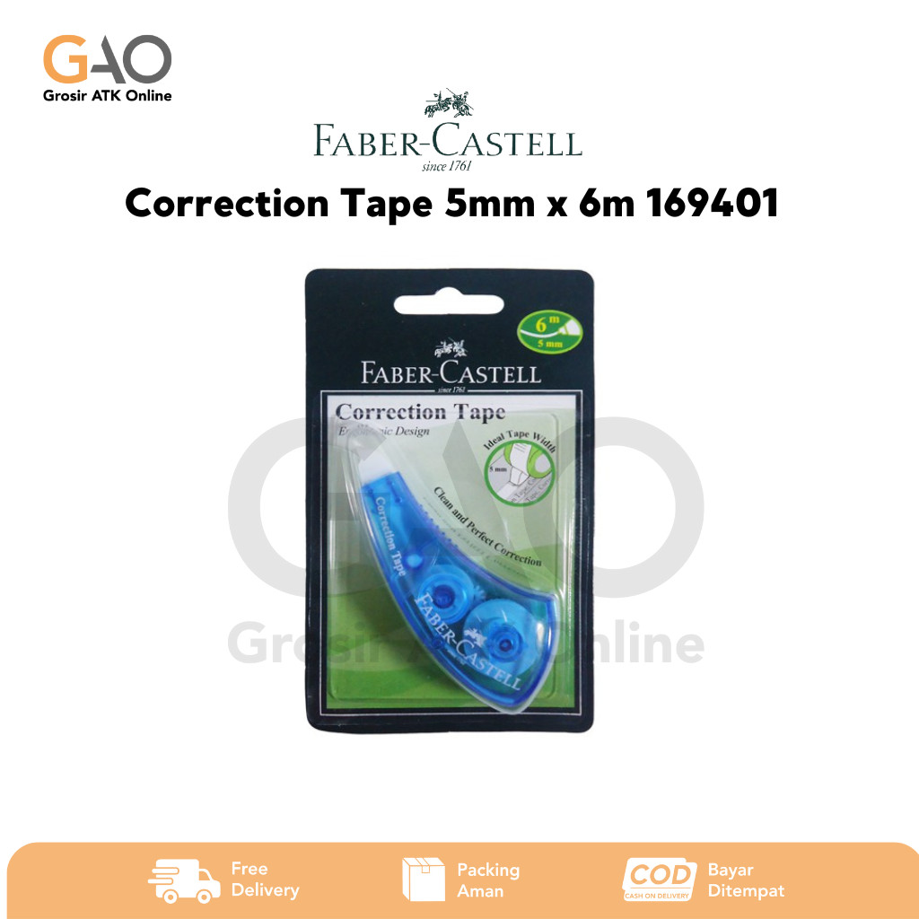 

Correction Tape Tipe-X Ergonomic Design Faber Castell 5mm x 6m 169401