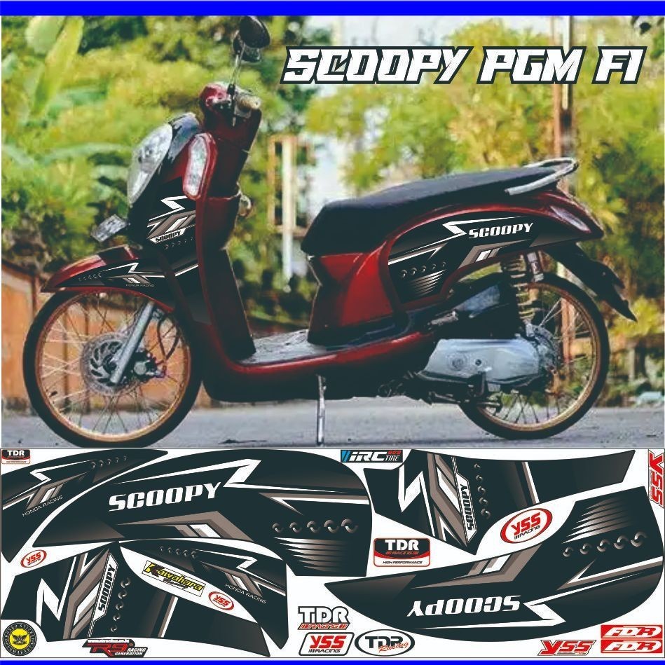 SETRIPING/ VARIASI STRIPING SETIKER SCOOPY FI OLD 2012 2013-2016 VARIASI LIST MOTOR DESAIN MINIMALIS