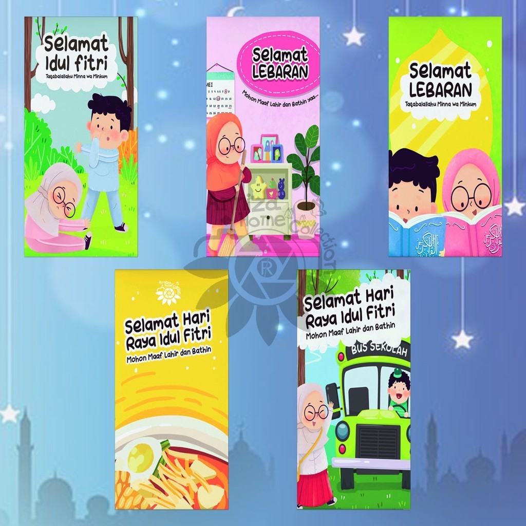 

(isi 20) Amplop Lebaran Jumbo Panjang SeLembaran Uang / Idul Fitri Eid Mubarak / Ampao Angpao V1