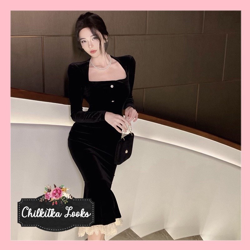 CHILKITKA LOOKS FASHION BANGKOK  QZ064 Long Sexy Dress Sleeveless Gaun Sexy Panjang Tanpa Lengan  Dr