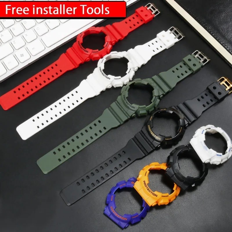 Aksesoris Jam Tangan Pria For G-SHOCK GA100 GA110 GA120 GD100 120 Watch Strap case for Casio gshock 