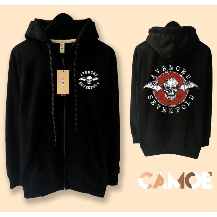 Jaket Hoodie Zipper Avenged Sevenfold Logo A7X