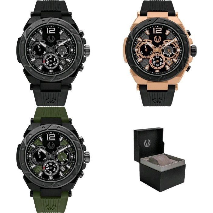 Jam Tangan Pria Christ Verra CV 53604G CV 53604 Original Rubber