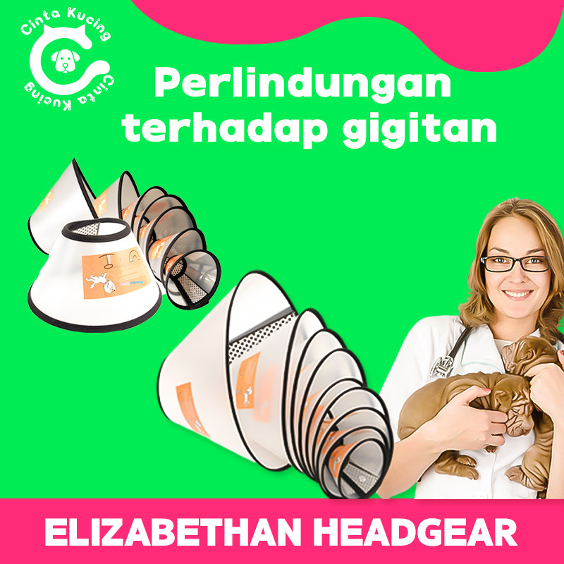 Kerah kucing penutup pelindung Corong Pelindung Leher Kucing Anjing Elizabeth Collar Penutup Kepala