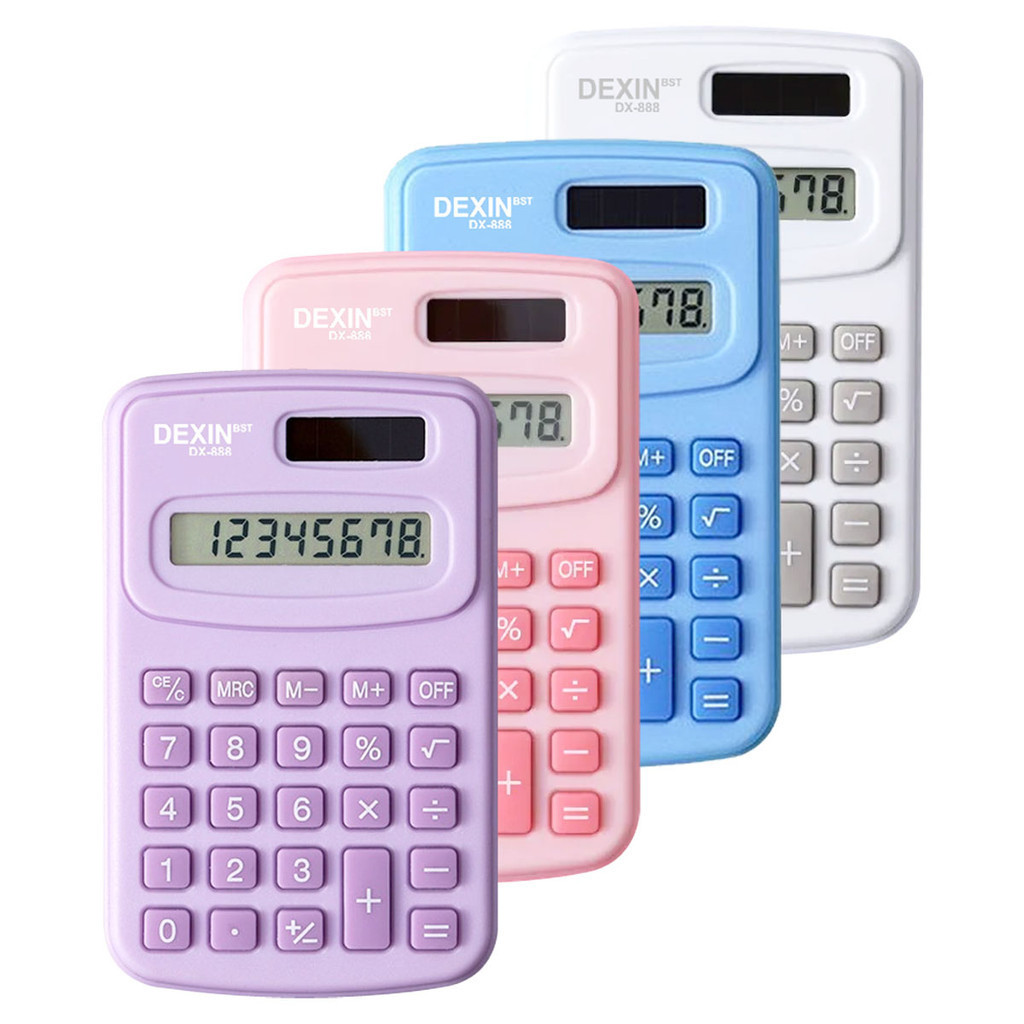 

Mini Pocket Calculator Kalkulator Dexin DX-888 Saku Kecil Warna Pastel