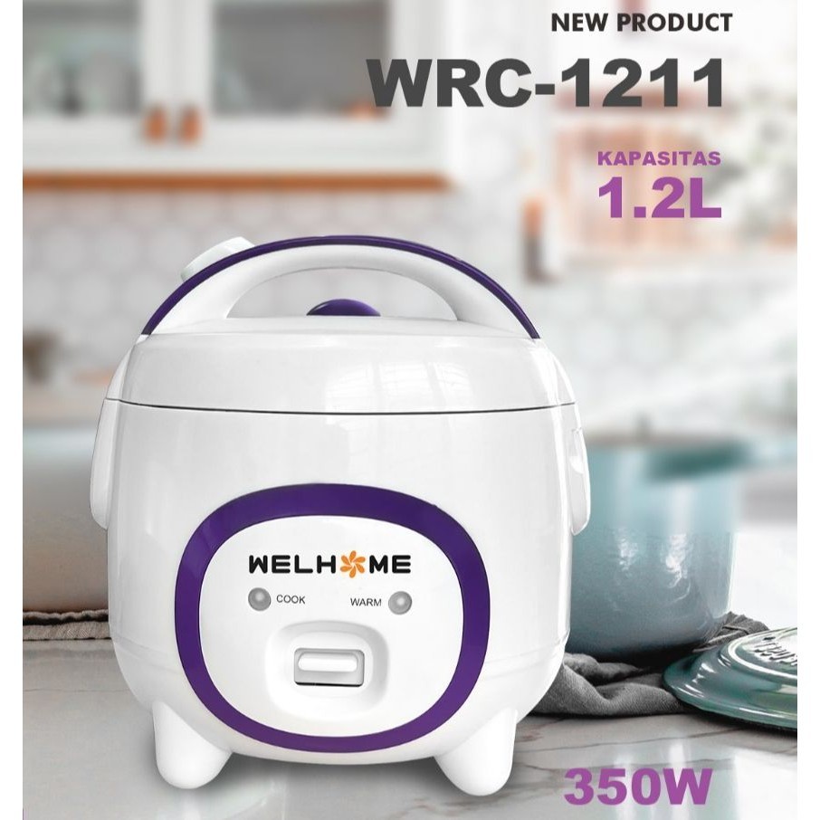Magic Com Welhome WRC-1211 1.2 Liter 350 watt | Rice Cooker Welhome WRC-1211 Anti Gores