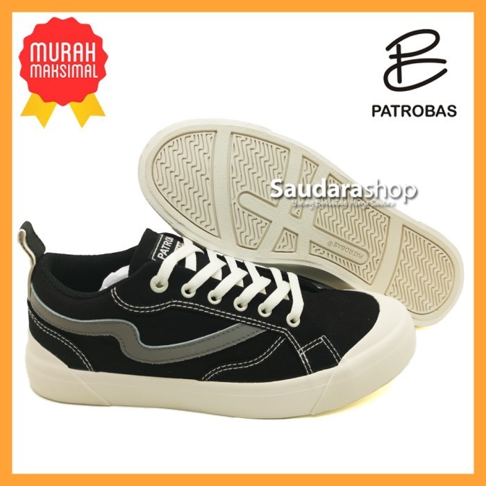 Sepatu Patrobas Glare Black White Low / Patrobas Glare Black White LC