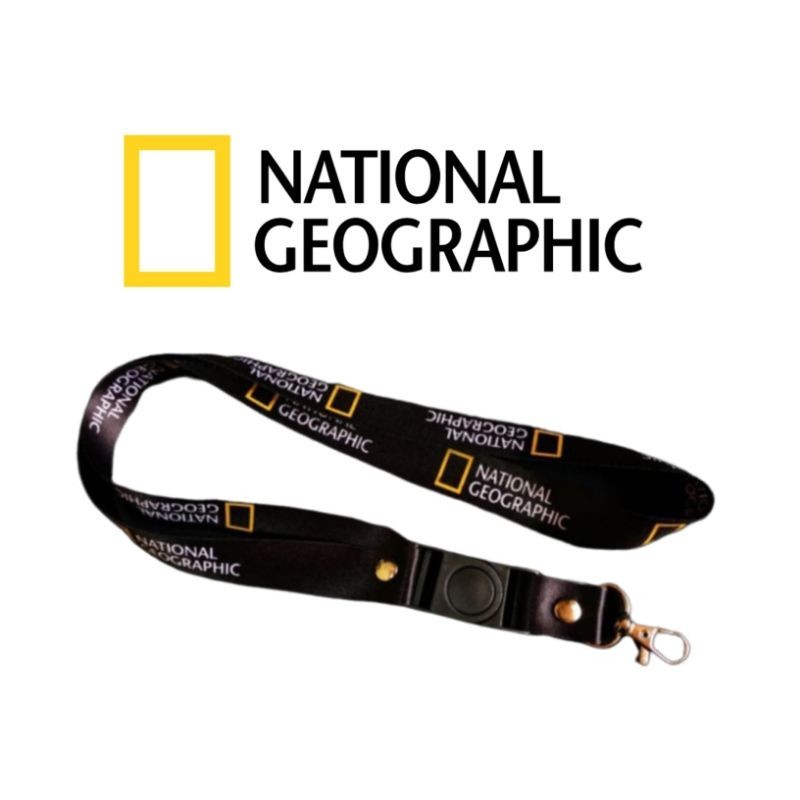 

lanyard NATIONAL GEOGRAPHIC / tali lanyard gantungan leher name tag id card / pods / brand lokal