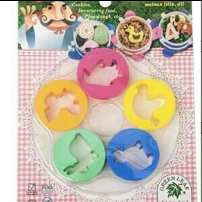 Cetakan Kue Kering Plastik Motif Hewan Merek Greenleaf