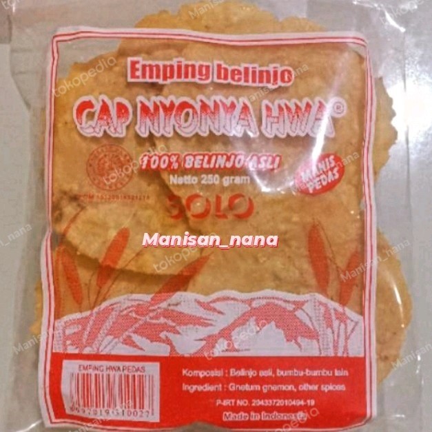 

Sale emping mentah ny hwa pedas manis