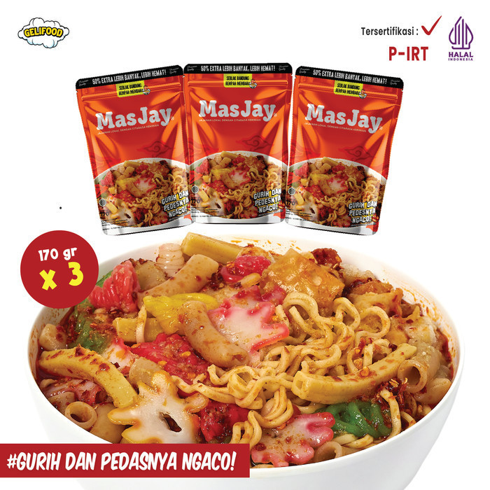 

Promo MASJAY Combo 3pcs Seblak Bandung Instant Bumbu Pedas Membara