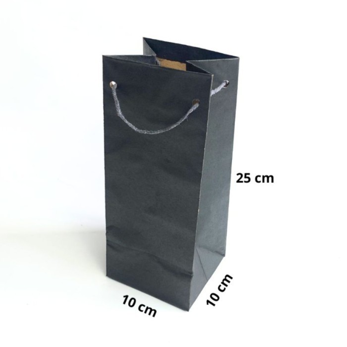 

paper bag BOTOL HITAM 10X10X25 paperbag minuman tas kertas kraft