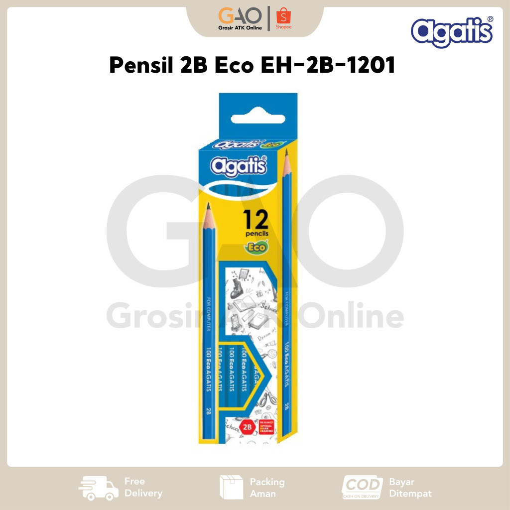 

Pensil 2B Eco Agatis EH-2B-1201 ( 1Pack Isi 12Pcs )