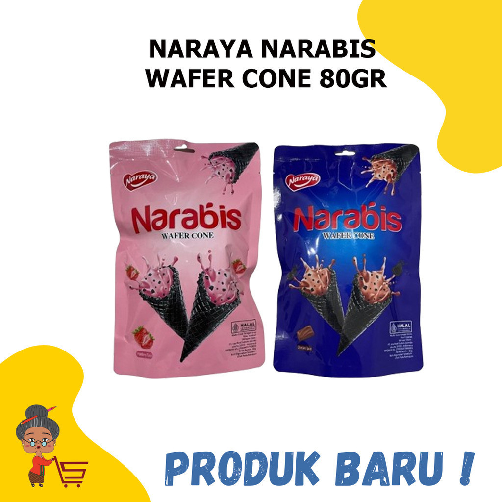 

NARAYA NARABIS WAFER CONE STROBERI 80GR / NARAYA NARABIS WAFER CONE CHOCOLATE