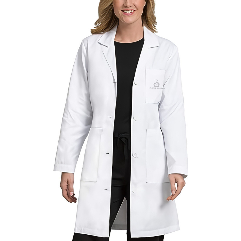 Jas Lab Wanita / Jas Dokter / Jas Koas / Jas Praktek / Jas Perawat Wanita Amerika Drill