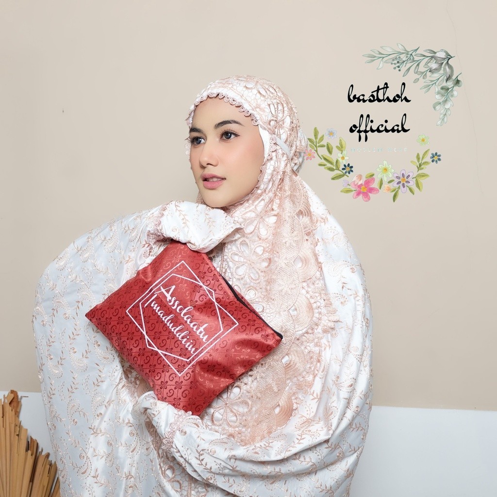 berkah ramadan.... Mukena Terusan Dewasa Sutra Paris Prada Cataline EXCLUSIVE (COD)