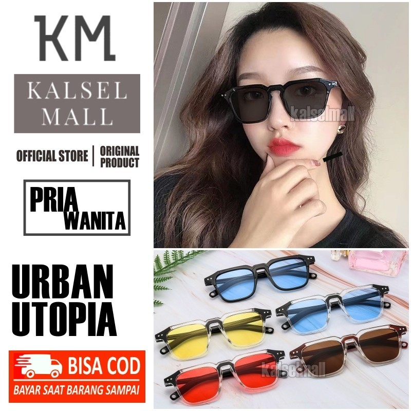 Kacamata Hitam Lensa Warna Gelap Wanita Pria Sunglasses Anti Silau Matahari Korean Fashion Kcamata L
