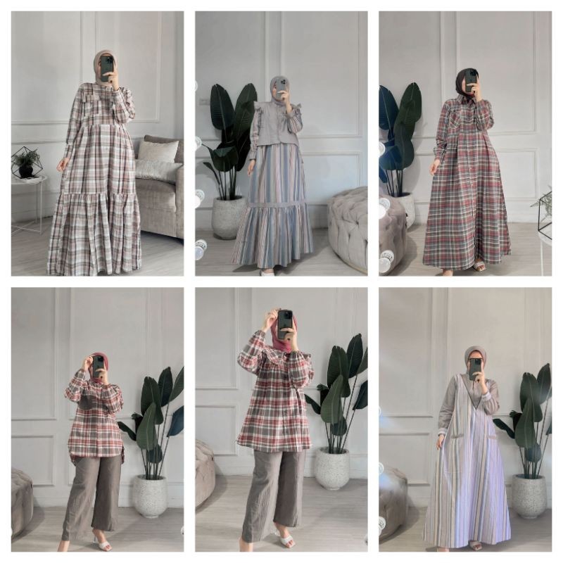 BIG Ramadhan Sale Dress Athaya/ gamis Athaya original / dress gamis katun triset