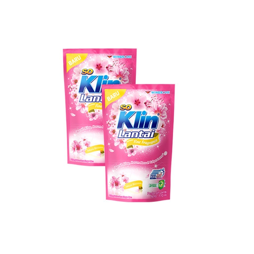 Soklin Pembersih Lantai Sakura Blossom Pouch 770 ml x2