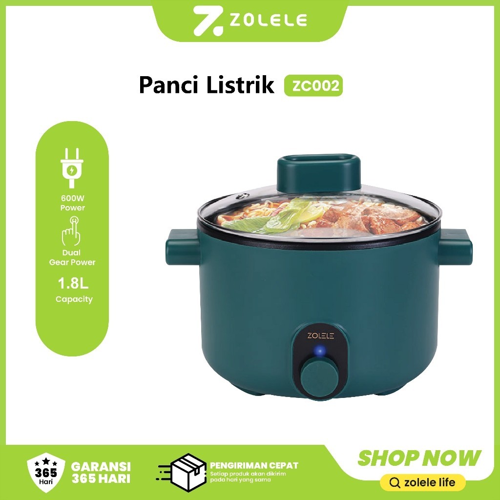ZOLELE Panci Listrik Multifungsi 3 In 1 Electric Cooker Pot Panci Presto Penanak Nasi Cooker Magicco