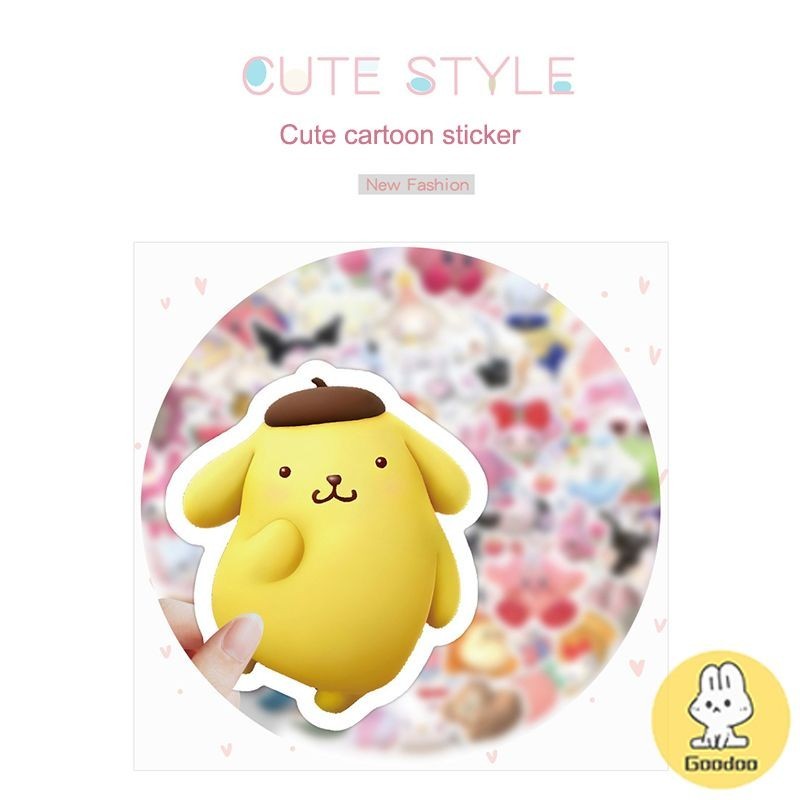 

COD Stiker Lucu Sanrio Stiker Kartun 3D Gelas Air Stiker Tahan Air MG - GOOD
