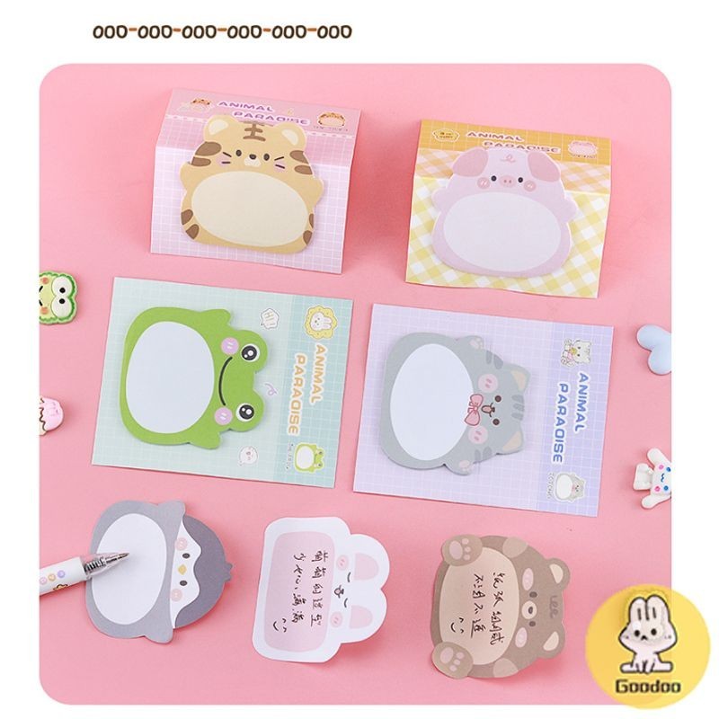 

COD Mini Animal Sticky Notes Motif Hewan Tempelan Kertas Memo Pad Book Lucu MG - GOOD