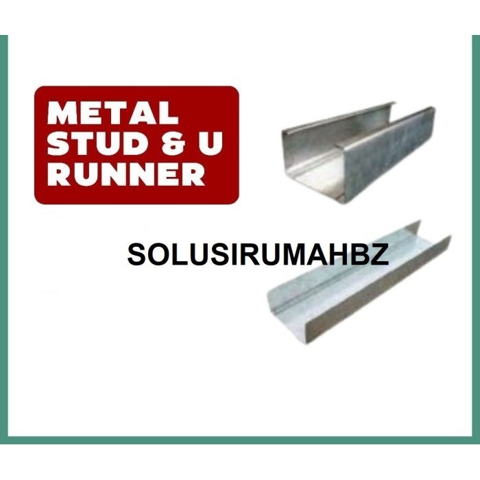 SATU METER BAJA RINGAN KANAL 75MM C METAL STUD U RUNNER galvalum