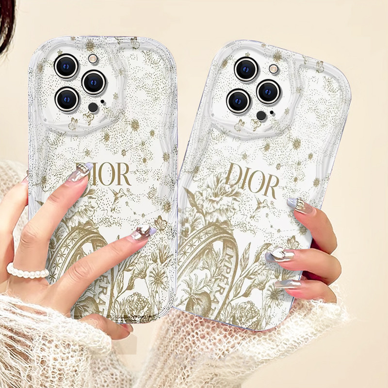 Solf Case Dior Ring Case For Casing hp iPhone 11 12 15 14 13 PlusProMax 8 7Plus SE2 SE3 6 6s X XS XR