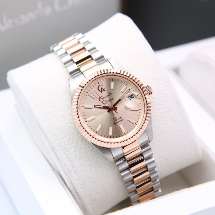 ALEXANDRE CHRISTIE AC5016 / AC 5016 SILVER ROSEGOLD SAPPHIRE ORIGINAL