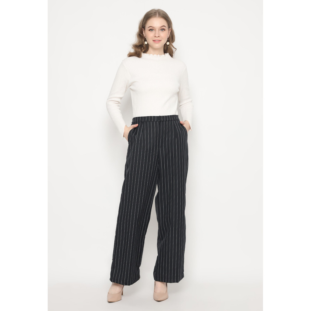 Sripe Long Cullot Black By Brilliant Girl