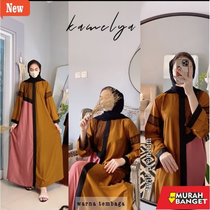 baju lebaran ala Timur Tengah- Daster Arab Original FAIRUZ KAMELYA Maxi Dress Premium