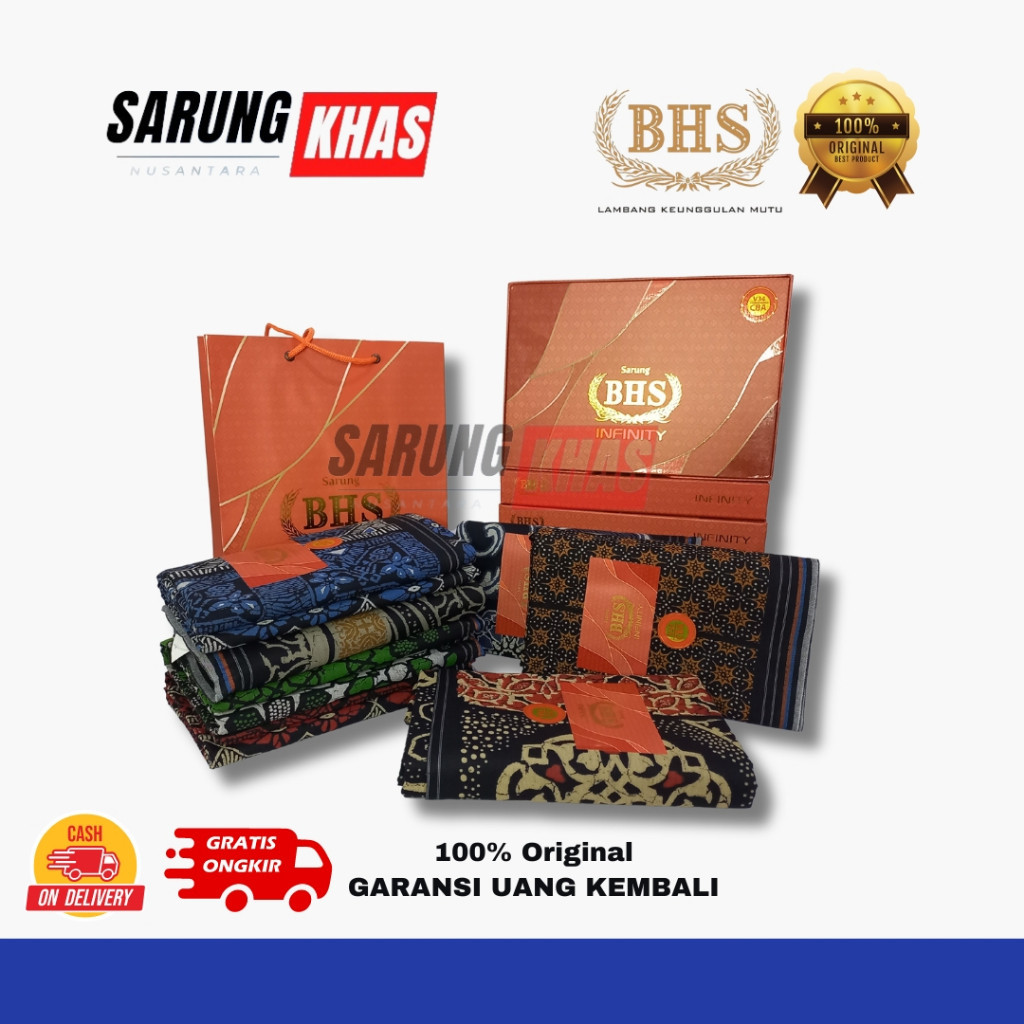 PESTA AKHIR BULAN SARUNG BHS INFINITY GOLD BATIK - SARUNG BHS INFINITY MOTIF BATIK - BHS INFINITY OR