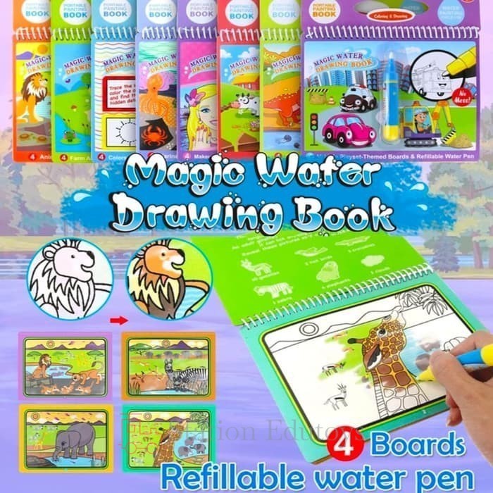 

[sta] Buku Gambar Ajaib/Buku Mewarna ajaib/MAGIC DRAWING BOOK Mainan Motorik dan Sensorik Anak
