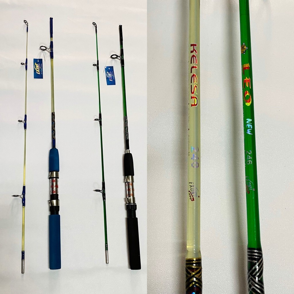 Joran Pancing Transparan Bening Exori Sambung 2 Fiber Solid 120 135 150 165 180cm