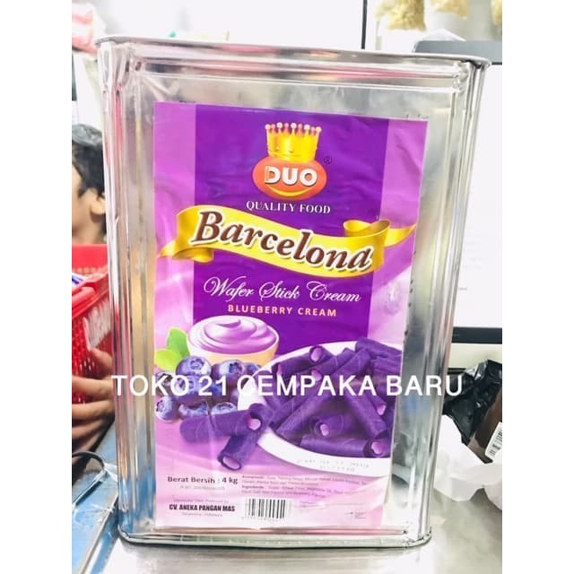 

GLK Astor Barcelona Rasa BLUEBERRY CREAM 1 KARTON | Wafer Stik Roll Ungu