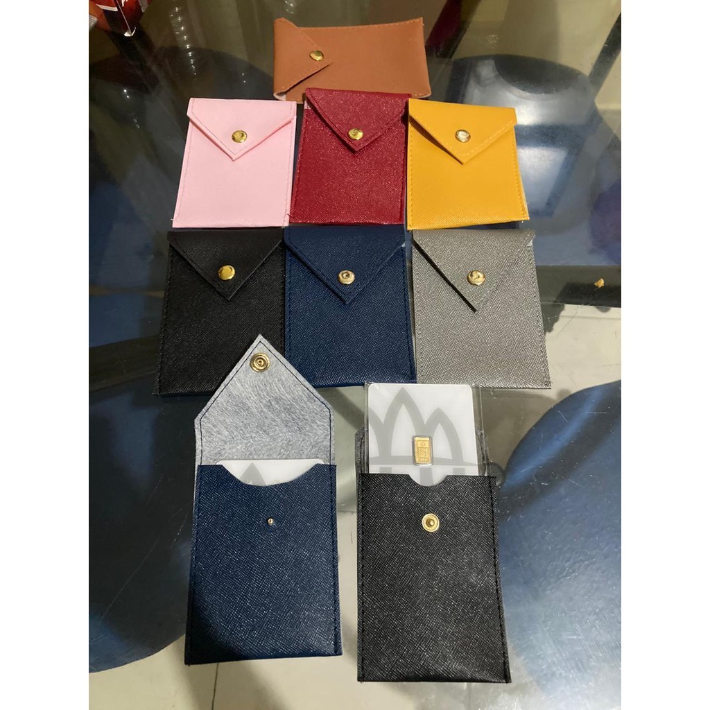 

[GROSIR] Souvenir Gift Dompet Kado Wallet Pouch Box Emas Logam Mulia Antam Certicard Certieye 9.5 x 7 CM