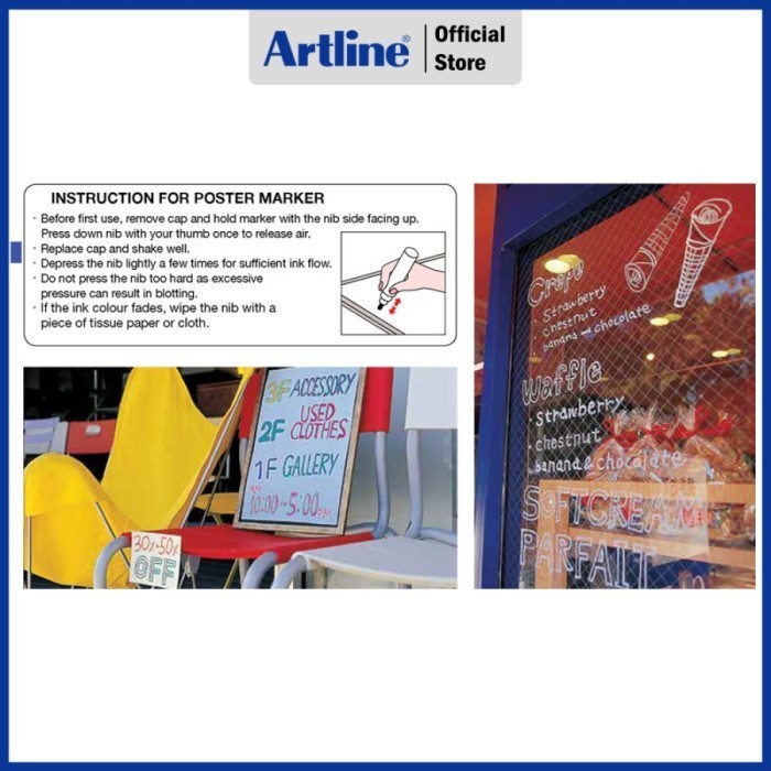 

SPIDOL ARTLINE POSTER MARKER 20MM EPP-20 - White