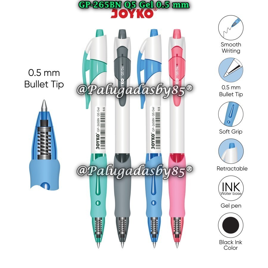 

(1 Biji) Gelpen JOYKO GP-265BN Q5 0.5 Gel Pen Black BISA PILIH MOTIF / Pulpen Pena Joyko GP-265BN