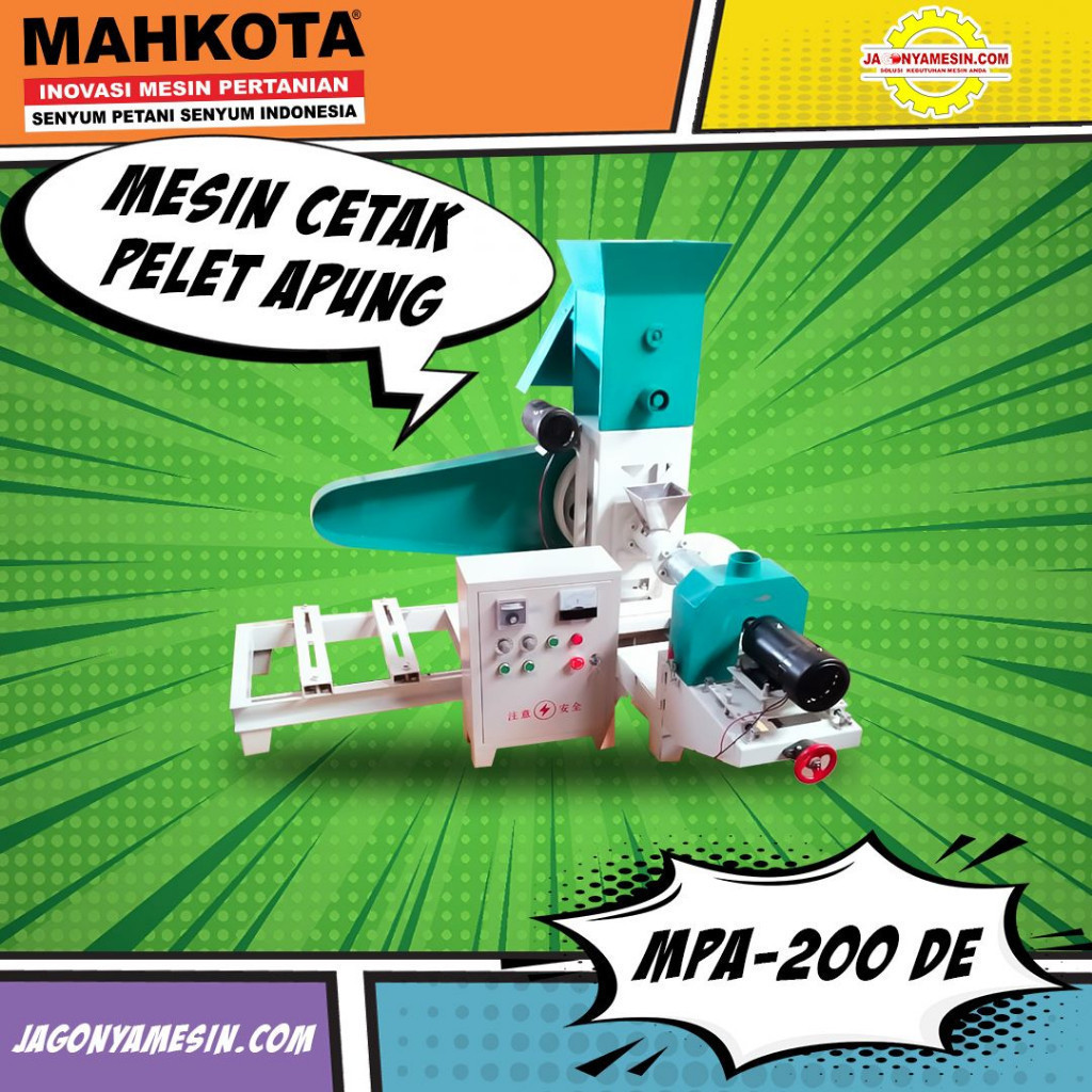 MAHKOTA MESIN CETAK PELET APUNG / CETAK PANGAN IKAN MPA-200 DE