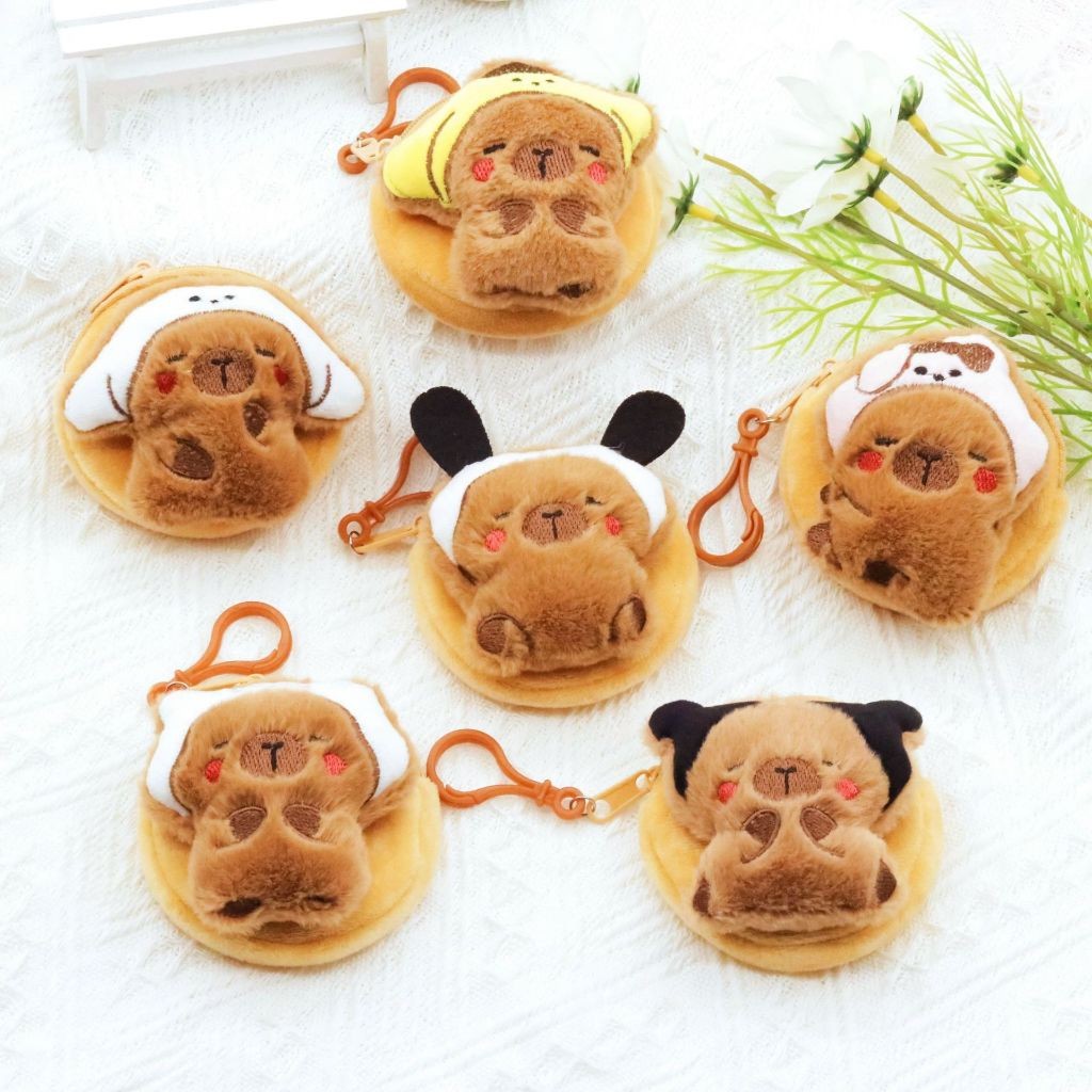Dompet Koin Boneka/ Capybara Sanrio/ Gantungan Kunci/ Impor/ Fashion/ Tiktok/ Bulu Halus/ Plushy APT