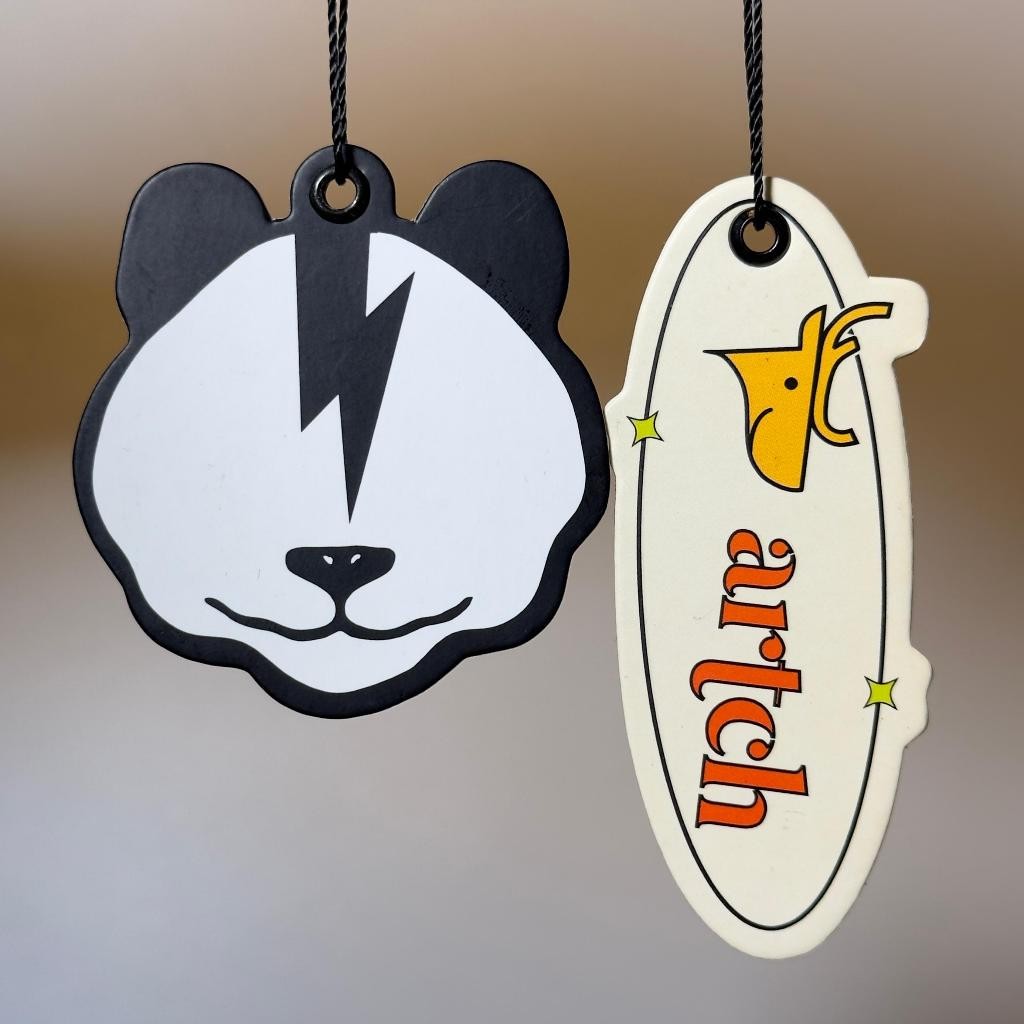 

(FREE DESIGN) Label hangtag baju full color 2sisi label hijab hangtag custom tag tebal