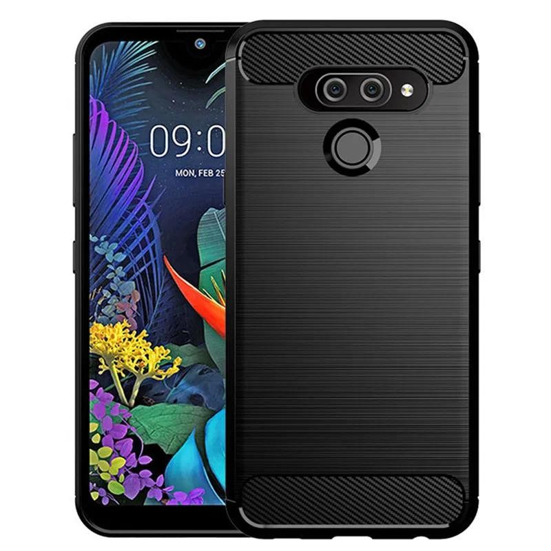 For LG K50 Q60 lgx6 lg x6 LG K12 Max case casing Soft Silicone Carbon Fiber Back cover