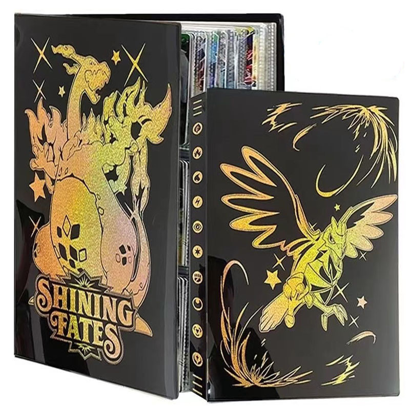 

Cards Album 9/4 Pocket 432/240Pcs Card Book Map Letters Holder Binder Cartoon Squirtle Charizard VMAX Collection Folder Mewtwo