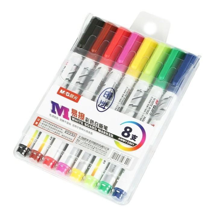 

Spidol Warna Warni M&G AWMY2301 Whiteboard Marker Colorfull Isi 8 Warna