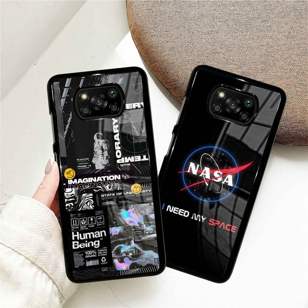 CASE NASIONAL - Case Glossy Poco X3 | X3 NFC | X3 PRO | Casing Hp Xiaomi | Nasa Astronot
