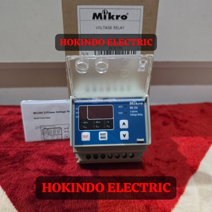 MIKRO MU250 DIGITAL VOLTAGE RELAY 3PHASE MU250-415V MIKRO MU 250 ORIGINAL ASLI