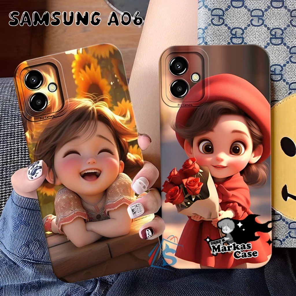 SAMSUNG A06 A16 A05 A04E A04 A55 A35 A34 A25 A24 A52S Motif BARBIE CUTE - Case Samsung - Casing Sams