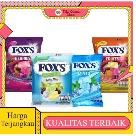 

( Bag 90gr ) Permen FOX'S Crystal Clear Candy Bag 70gr